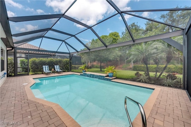 23778 Pebble Pointe Ln, Estero, FL 34135 - outdoor pool with a patio and a lanai