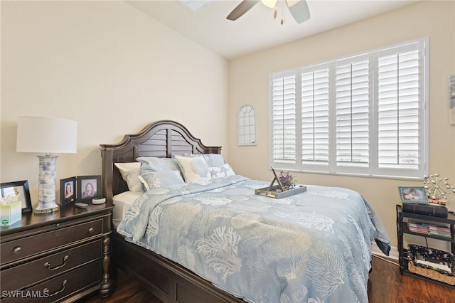 11107 Sparkleberry Dr, Fort Myers, FL 33913 - bedroom with wood finished floors and a ceiling fan