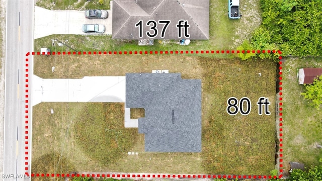 4201 17th St SW, Lehigh Acres, FL 33976 - aerial overview of property's location featuring property boundaries highlighted
