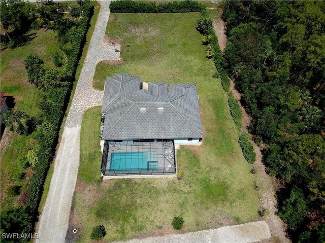 836 14th St SE, Naples, FL 34117 - view from above of property featuring a pool area