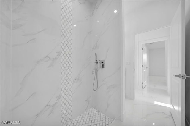 3201 14th St W, Lehigh Acres, FL 33971 - full bath featuring a marble finish shower and marble finish floors