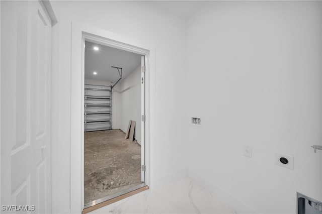 3201 14th St W, Lehigh Acres, FL 33971 - stairs featuring marble finish floors and recessed lighting