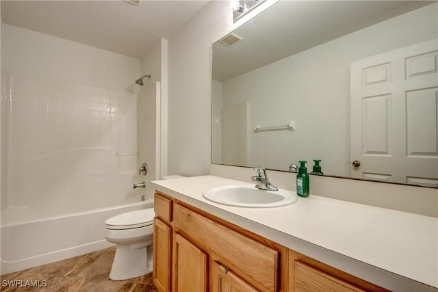 1812 SW 10th Ter, Cape Coral, FL 33991 - bathroom featuring toilet, vanity, and shower / bathtub combination