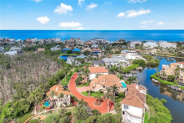 175 Topanga Dr, Bonita Springs, FL 34134 - aerial view of residential area featuring a large body of water