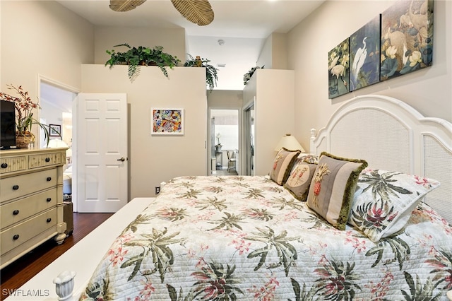 24712 Lakemont Cove Ln Unit 202, Bonita Springs, FL 34134 - bedroom with dark wood-style floors