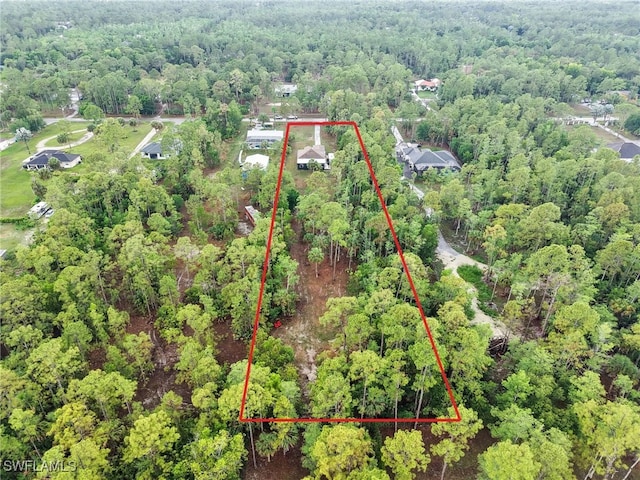 145 33rd Ave NE, Naples, FL 34120 - view of property location with a heavily wooded area and property parcel outlined