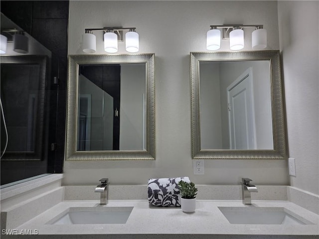 222 Victoria Ave S, Lehigh Acres, FL 33974 - full bath with double vanity