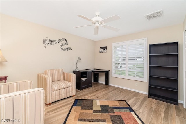 3708 SW 2nd Ln, Cape Coral, FL 33991 - bedroom with wood finished floors, baseboards, and a ceiling fan