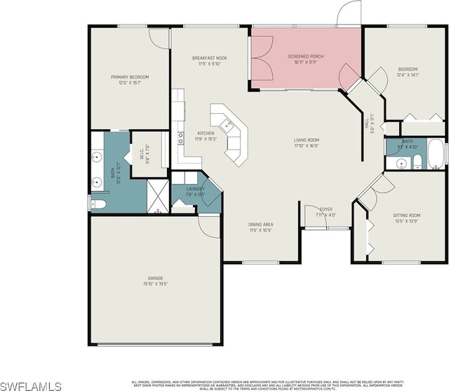 3708 SW 2nd Ln, Cape Coral, FL 33991 - floor plan / room layout