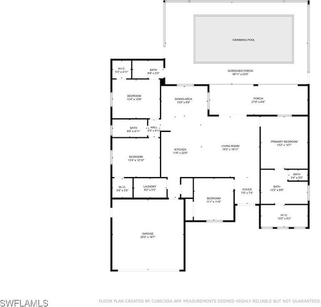 1719 NW 15th St, Cape Coral, FL 33993 - floor plan / room layout