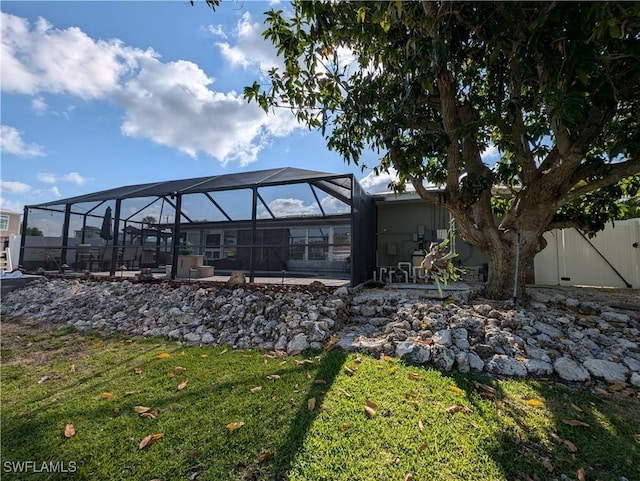 11397 Argentine Ct, Bokeelia, FL 33922 - rear view of property with a patio area and a lanai