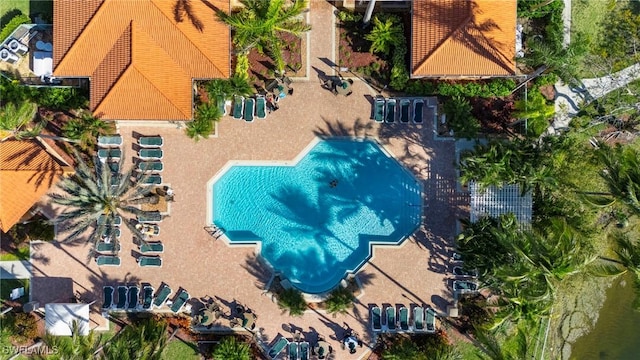 1150 Wildwood Lakes Blvd Unit 203, Naples, FL 34104 - view from above of property with a pool