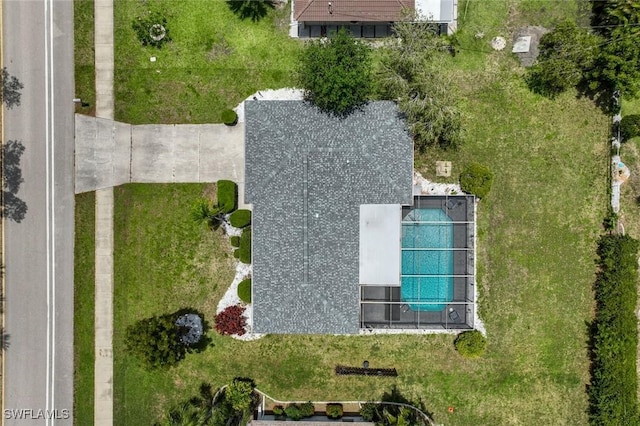 3822 Palm Tree Blvd, Cape Coral, FL 33904 - drone / aerial view of a pool area