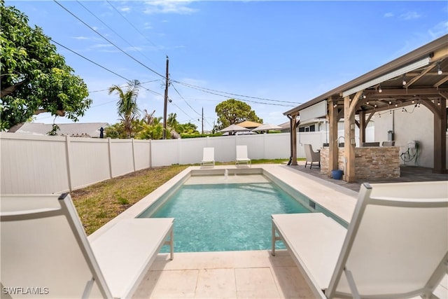 523 107th Ave N, Naples, FL 34108 - view of swimming pool featuring a patio and a fenced backyard