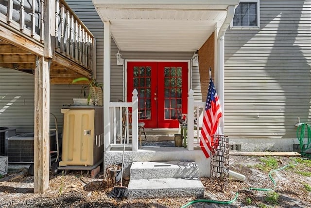 434 Leawood Cir, Naples, FL 34104 - entrance to property featuring french doors and a porch