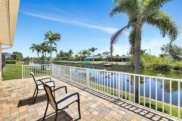 3317 SW 5th Pl, Cape Coral, FL 33914 - view of patio featuring a water view