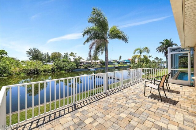 3317 SW 5th Pl, Cape Coral, FL 33914 - patio / terrace with a water view