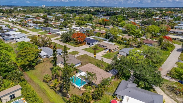 1682 S Flossmoor Rd, Fort Myers, FL 33919 - aerial perspective of suburban area featuring a pool area