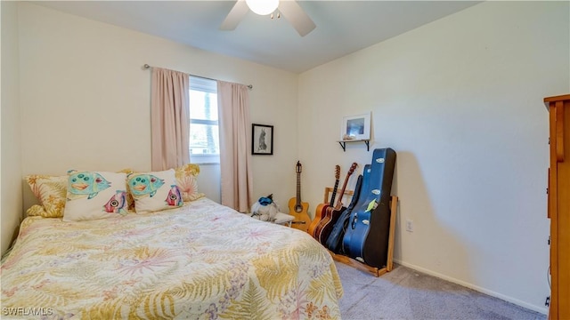 1682 S Flossmoor Rd, Fort Myers, FL 33919 - carpeted bedroom featuring a ceiling fan and baseboards