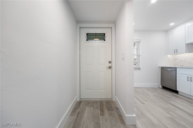 1830 Brantley Rd Unit A2, Fort Myers, FL 33907 - entryway featuring light wood finished floors, baseboards, and recessed lighting