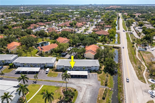 1830 Brantley Rd Unit A2, Fort Myers, FL 33907 - aerial view of property and surrounding area featuring a nearby body of water and nearby suburban area