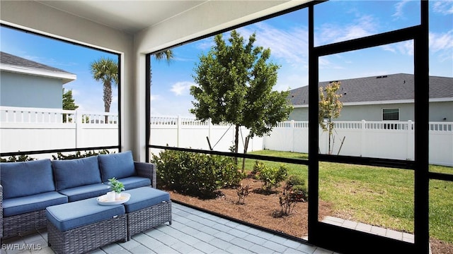 17811 Palmetto Pass Ln, Punta Gorda, FL 33982 - sunroom / solarium featuring an outdoor hangout area and healthy amount of natural light