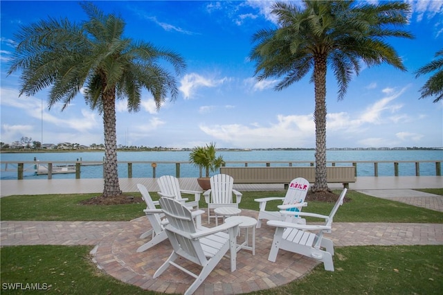 17811 Palmetto Pass Ln, Punta Gorda, FL 33982 - view of patio / terrace featuring a water view