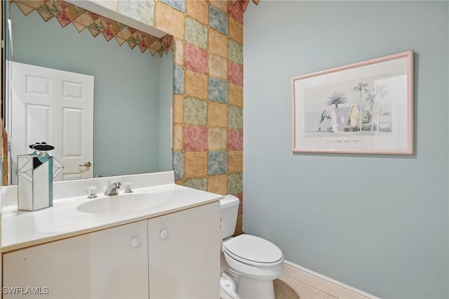 878 Vistana Cir Unit 50, Naples, FL 34119 - half bathroom featuring toilet and vanity
