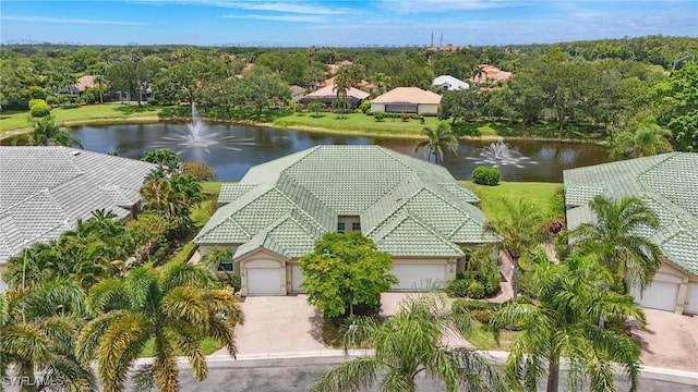 878 Vistana Cir Unit 50, Naples, FL 34119 - view from above of property with a nearby body of water