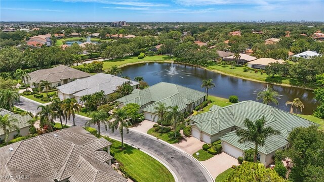 878 Vistana Cir Unit 50, Naples, FL 34119 - aerial view of residential area featuring a large body of water