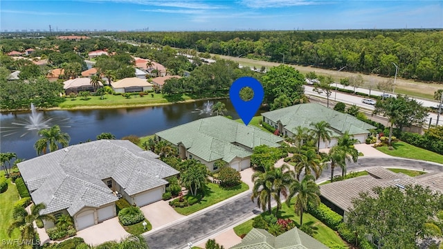 878 Vistana Cir Unit 50, Naples, FL 34119 - aerial view of residential area featuring a nearby body of water