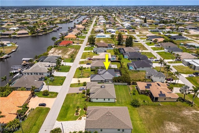 3628 NW 3rd Ter, Cape Coral, FL 33993 - aerial view of residential area with a large body of water