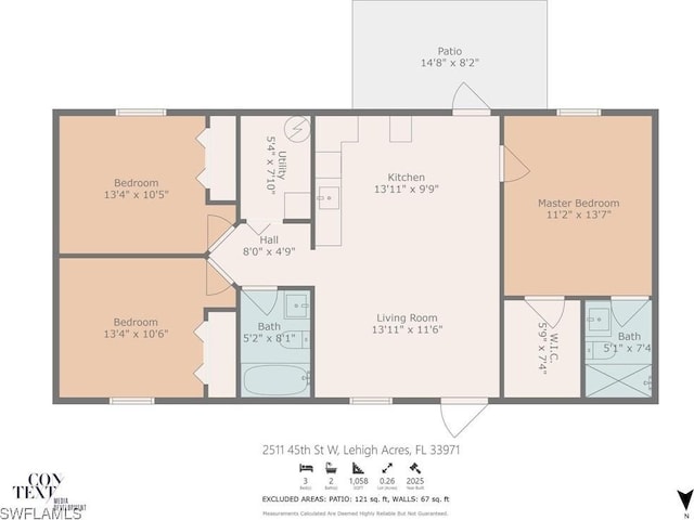 2511 45th St W, Lehigh Acres, FL 33971 - room layout