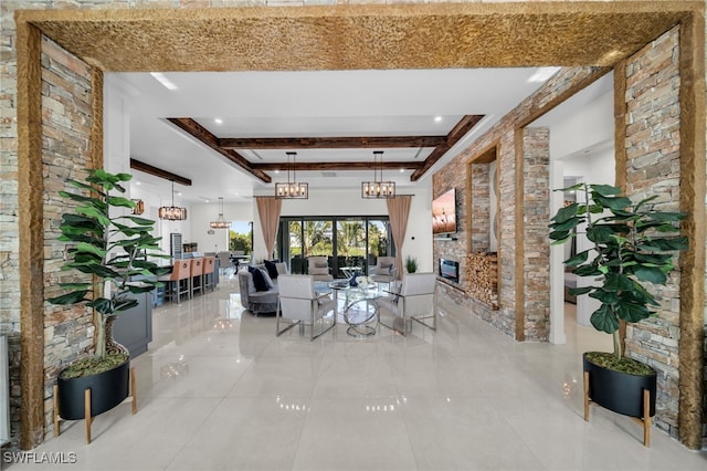 2405 SW 11th Ave, Cape Coral, FL 33991 - community lobby featuring beam ceiling