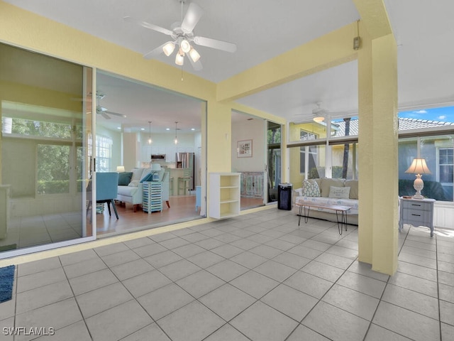 2040 Embarcadero Way N, Fort Myers, FL 33917 - view of patio featuring ceiling fan and an outdoor living space