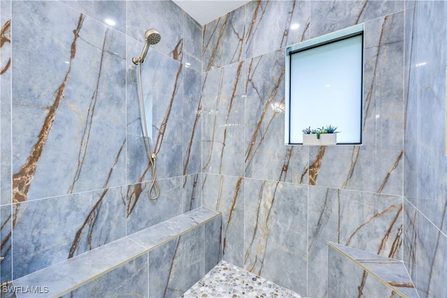 4701 Oak Leaf Dr, Naples, FL 34119 - full bathroom featuring a tile shower