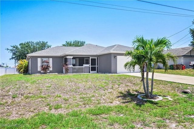2903 NW 5th Pl, Cape Coral, FL 33993 - single story home featuring stucco siding, an attached garage, and concrete driveway