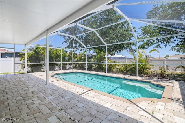 2903 NW 5th Pl, Cape Coral, FL 33993 - view of swimming pool with a patio and a lanai