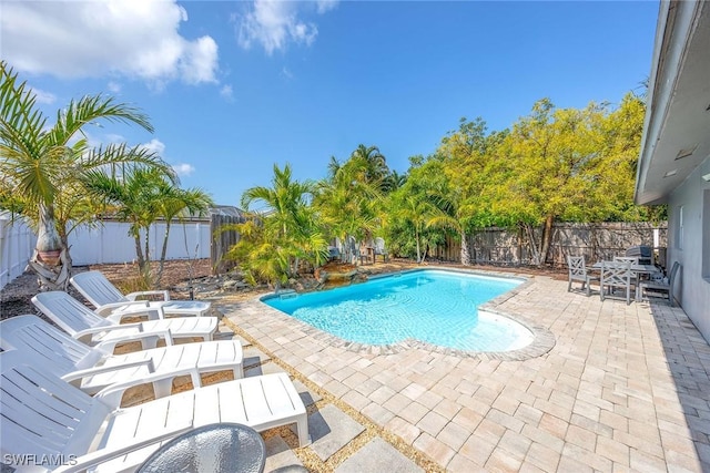 736 94th Ave N, Naples, FL 34108 - view of pool with a patio area and a fenced backyard