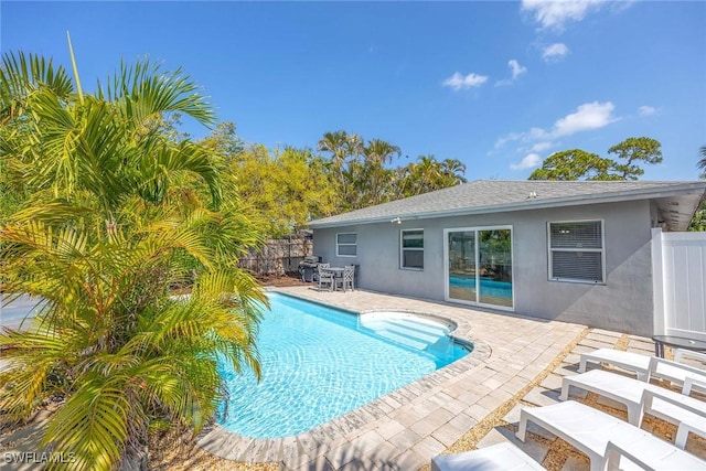 736 94th Ave N, Naples, FL 34108 - view of swimming pool featuring a patio and grilling area