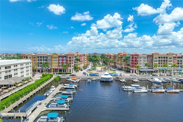 736 94th Ave N, Naples, FL 34108 - water view with a dock and a marina