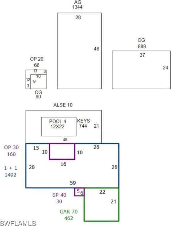 5880 Shady Oaks Ln, Naples, FL 34119 - floor plan / room layout