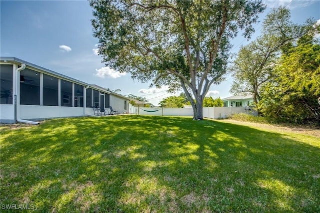 14160 Cedardale St, Fort Myers, FL 33905 - view of yard with a sunroom