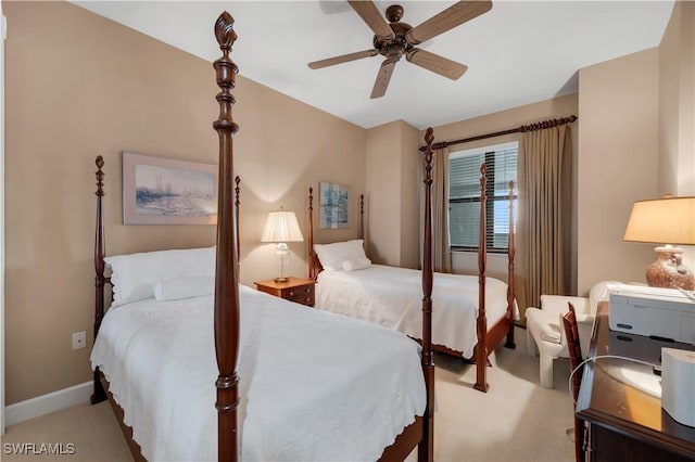 11640 Court Of Palms Unit 103, Fort Myers, FL 33908 - carpeted bedroom featuring ceiling fan and baseboards