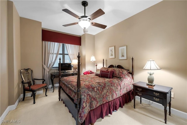 11640 Court Of Palms Unit 103, Fort Myers, FL 33908 - bedroom featuring carpet, baseboards, and a ceiling fan