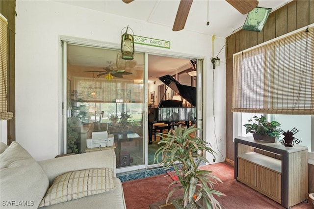 1415 Tropic Ter Unit 1415, North Fort Myers, FL 33903 - sunroom / solarium featuring ceiling fan