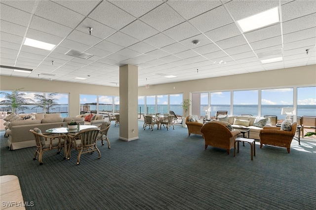 1036 S Collier Blvd Unit A103, Marco Island, FL 34145 - community lobby with a paneled ceiling and a water view