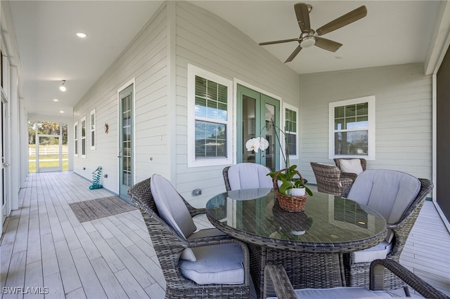 910 Gen George Patton Ave, Labelle, FL 33935 - wooden deck featuring ceiling fan and outdoor dining area