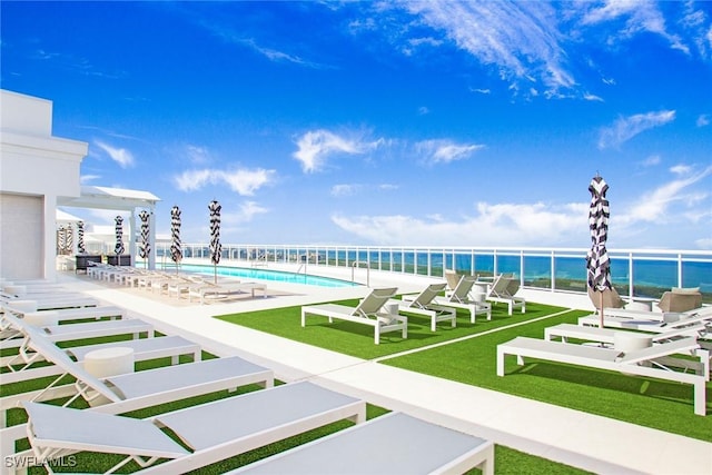 13945 Old Coast Rd Unit 2204, Naples, FL 34110 - community pool featuring a water view and a yard