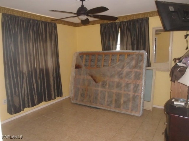 2956 Powell St, Fort Myers, FL 33901 - bedroom featuring ceiling fan, baseboards, and tile patterned floors